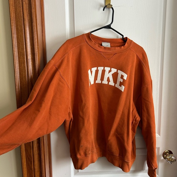 Nike Other - Vintage Nike Men's Bold Orange Crewneck Sweater